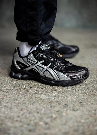 Мужские черные кроссовки asics gel nimbus 10.1 black silver blue х ассикс 45