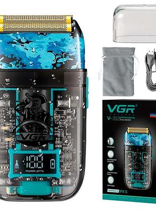 Триммер для волос vgr v-352 • аккумуляторная машинка для стрижки hair clippers v-352, шейвер для бороды, усов и окантовки