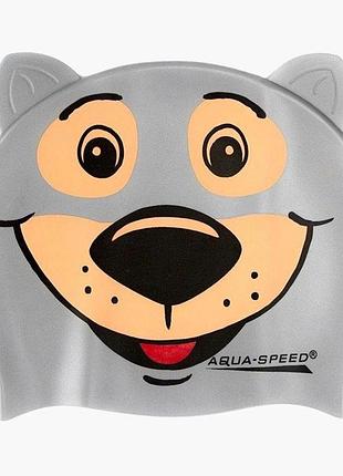 Шапка для плавания aqua speed bear 5761 дит. osfm (оригінал) 115-bear