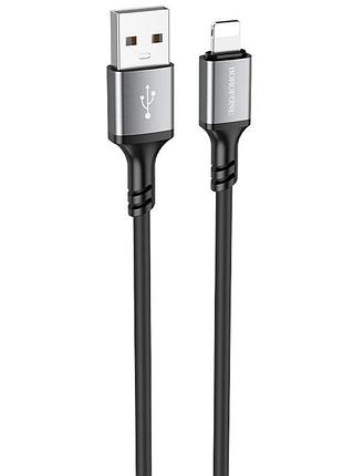 Дата кабель borofone bx83 famous usb to lightning 2.4a (1m) black