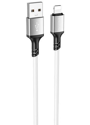 Дата кабель borofone bx83 famous usb to lightning 2.4a (1m) white