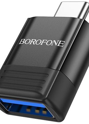 Переходник borofone bv18 type-c male to usb female 3.0 black