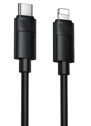 Дата кабель borofone bx123 leya type-c to lightning 30w (1m) black