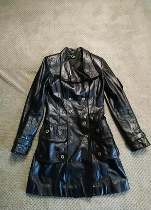 Плащ из натуральной кожи