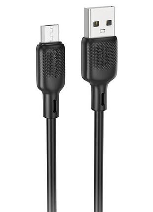 Дата кабель borofone bx113 lenny usb to microusb 2.4a (2m) black