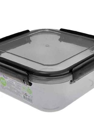 Контейнер пл. 1,15л limited line квадратный, черный тм al-plastik