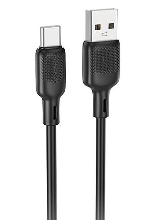 Дата кабель borofone bx113 lenny usb to type-c 3a (2m) black