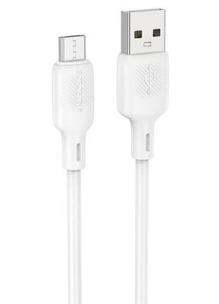 Дата кабель borofone bx113 lenny usb to microusb 2.4a (1m) white