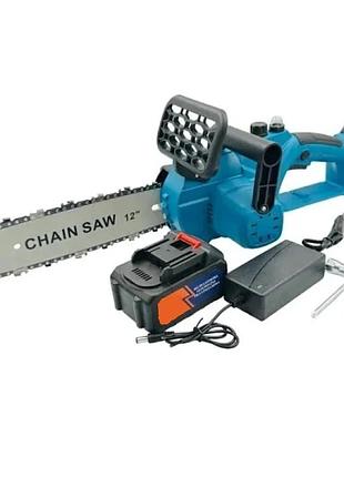 Аккумуляторная цепная пила domotec chain saw 12″ 96v • садовая пила domotec chain saw 12″ 96v с шиной 300 мм и 2 аккумуляторами
