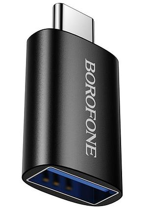 Переходник borofone bv26c type-c male to usb female usb3.0 black