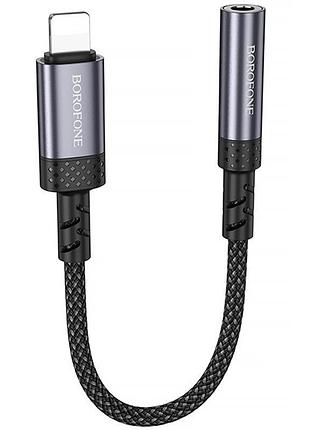 Переходник borofone bv24 graceful lightning to 3.5mm metal grey