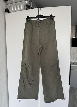 Штани на резинках хакі zara