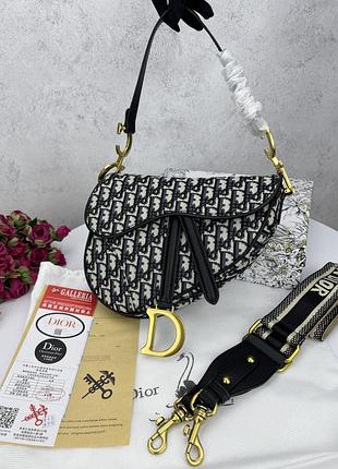 Dior saddle black logo