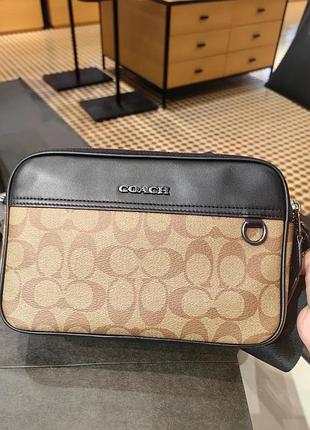 Coach graham crossbody чоловіча брендова шкіряна сумка оригінал сумочка коач коуч шкіра на подарунок чоловіку подарунок хлопцю