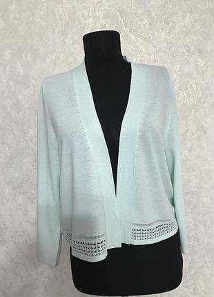 Кофточка болеро мятного цвета