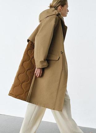 Комбинированная парка zara