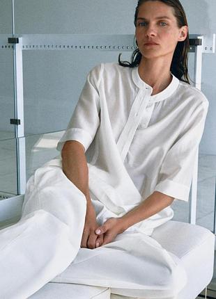 Блуза с атласным эффектом лиоцелл zara размер м