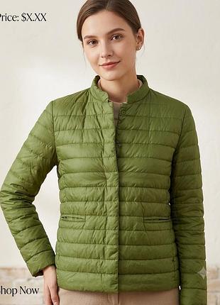 Легка жіноча стьобана куртка (ultra light down jacket)