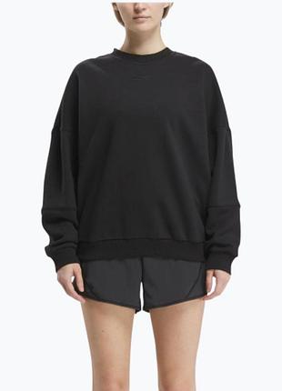 Черный женский свитшот reebok lux oversized pозмер хл