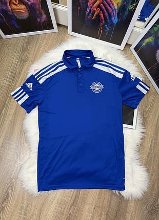 Синя спортивна футболка-поло adidas squadra 21 fc blue stars zürich