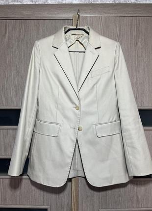 Жіночий піджак max mara світлого кольору (світлий беж/світлий пісочний), розмір s, 100% котон, в дуже гарному стані