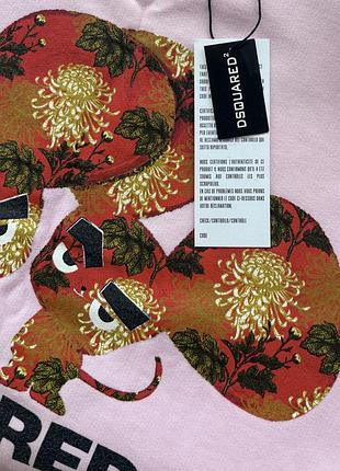 Свитшот dsquared2 джемпер с принтом оригинал дискваред кофта пуловер pink sweatshirt 5