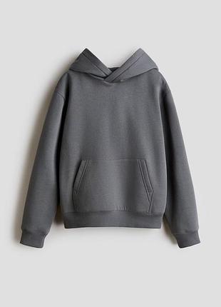 Теплая детская/подростковая худи из трикотажа на флисе h&amp;m | утепленная толстовка с капюшоном