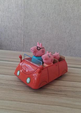 Машинка свинки пеппи з фігурками peppa pig