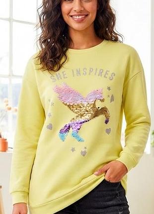 Ефектна сукня-туніка (світшот) united colors of benetton з паєтками