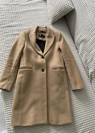 Zara бежеве пальто люкс