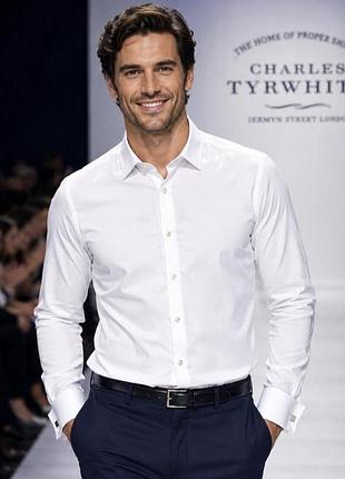 Сорочка чоловіча charles tyrwhitt біла xl (100% бавовна)