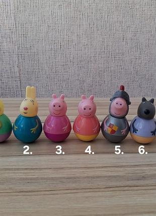 Іграшки-неваляшки weebles із серії свинка пеппа (peppa pig)