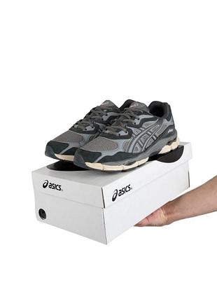 Мужские термо кроссовки asics gel-nyc#x m grey beige