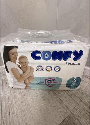 Памперси confy 3 midi, 4-9кг, 36шт