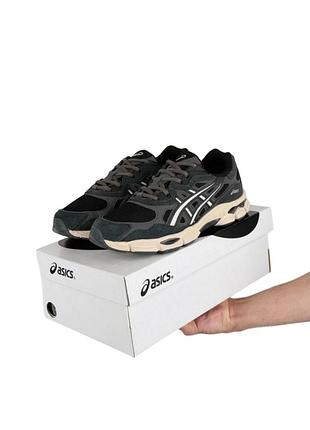 Мужские термо кроссовки asics gel-nyc#x m dark grey beige
