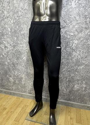 Adidas climalite штаны m размер спортивные зауженные черные