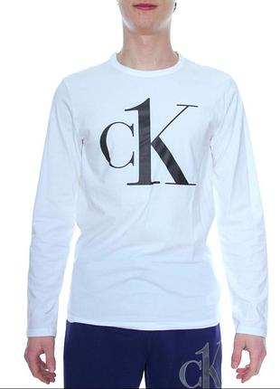 Брендовый хлопковый лонгслив calvin klein