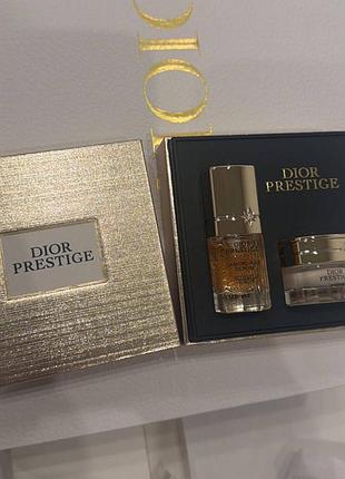 Набор крем для лица и сыворотка dior prestige la micro-huile de rose activated serum dior prestige la crème intensive repairing creme
