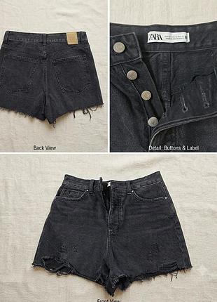 Шорти джинсові графіт zara розмір 36