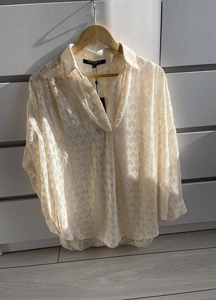 Блуза жіноча french connection geo burnout popover shirt | нова з бірками, розмір m