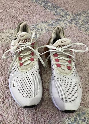 Унікальні кросівки nike air max 270 платиново-рожево-білі