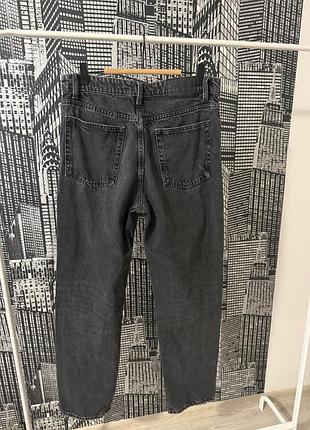 Базові прямі джинси zara жіночі джинси сіро чорні зара