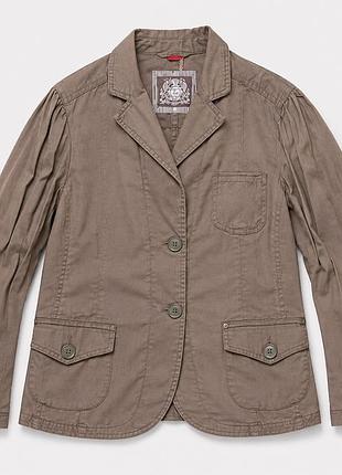 Жіночий жакет / піджак esprit (70% льон) — коричневий / мокко (розмір d 42 / xl)