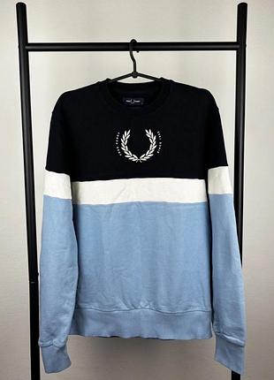 Світшот fred perry color block sweatshirt (оригінал, стан 10/10) — розмір s