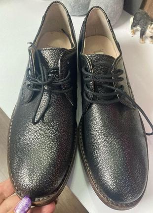Шикарні шкіряні 🍭туфлі р 37/24 см clarks кларкс