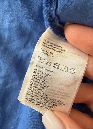 Рубашка сорочка льон h&m 3