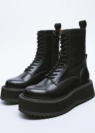 Ботинки кожаные zara