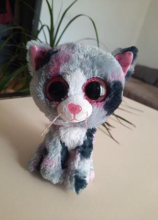 Мягкая игрушка котенка lindi из серии beanie boo's