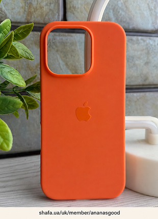 Чохол silicone case iphone 16 pro hermes orange силіконовий чохол iphone 16 про з мікрофіброю закритий низ