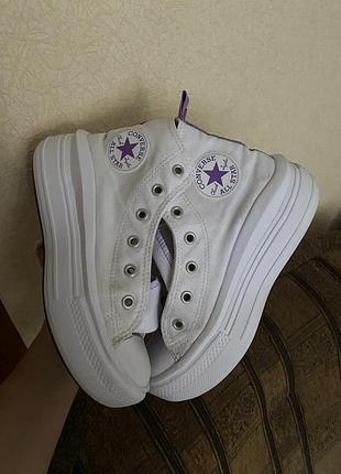 Converse chuck taylor all star move bianco lilla bambin (оригінал)